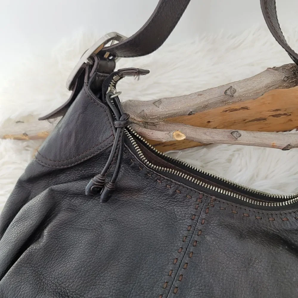 Cole haan large hobo bag dark brown